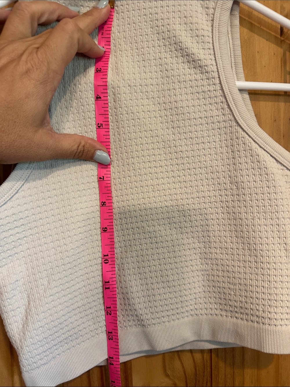 Together Light Gray Waffle Crop Tank - Picture 5 of 6